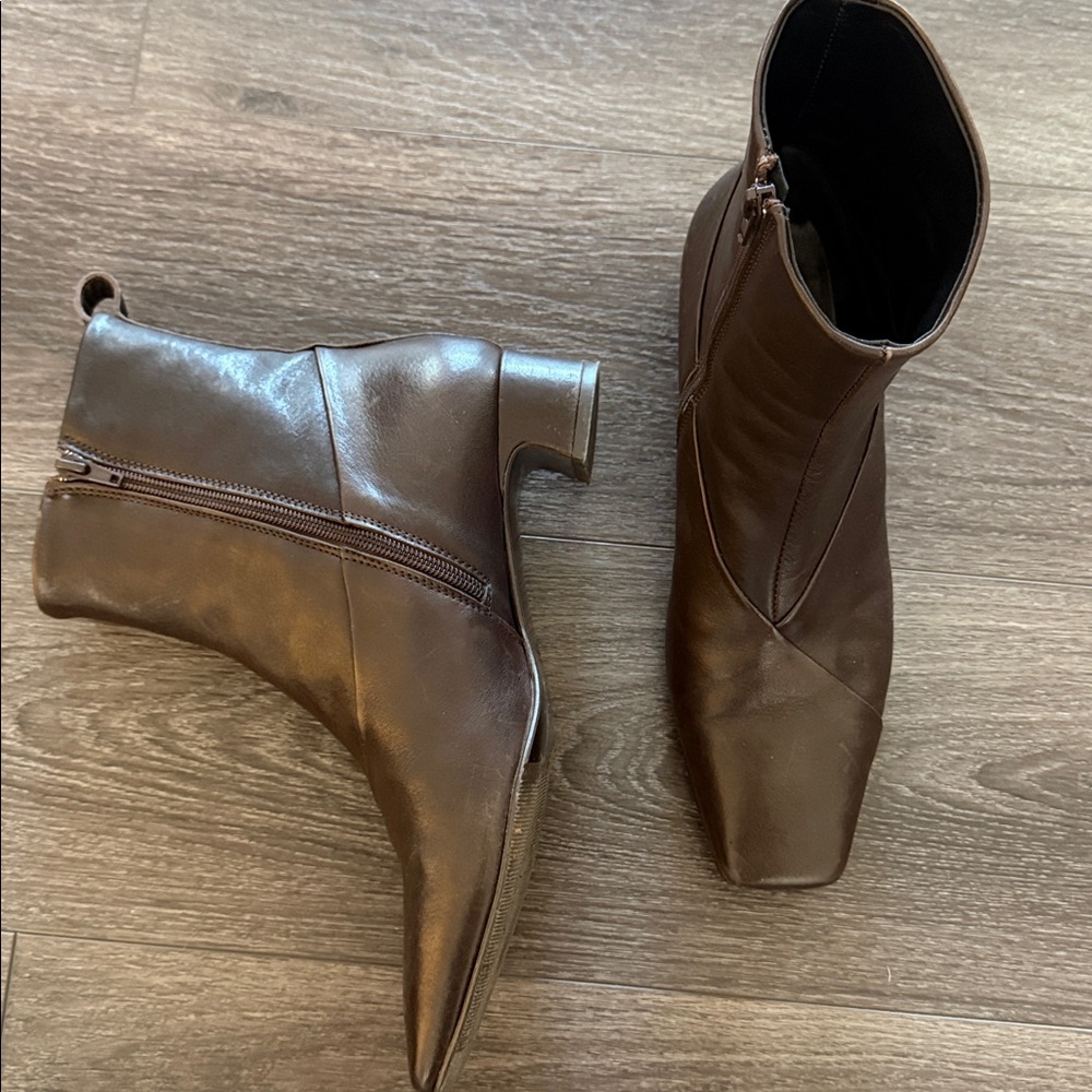 NAPOLEONI MADE IN ITALY BROWN LEATHER BOOTS 41
